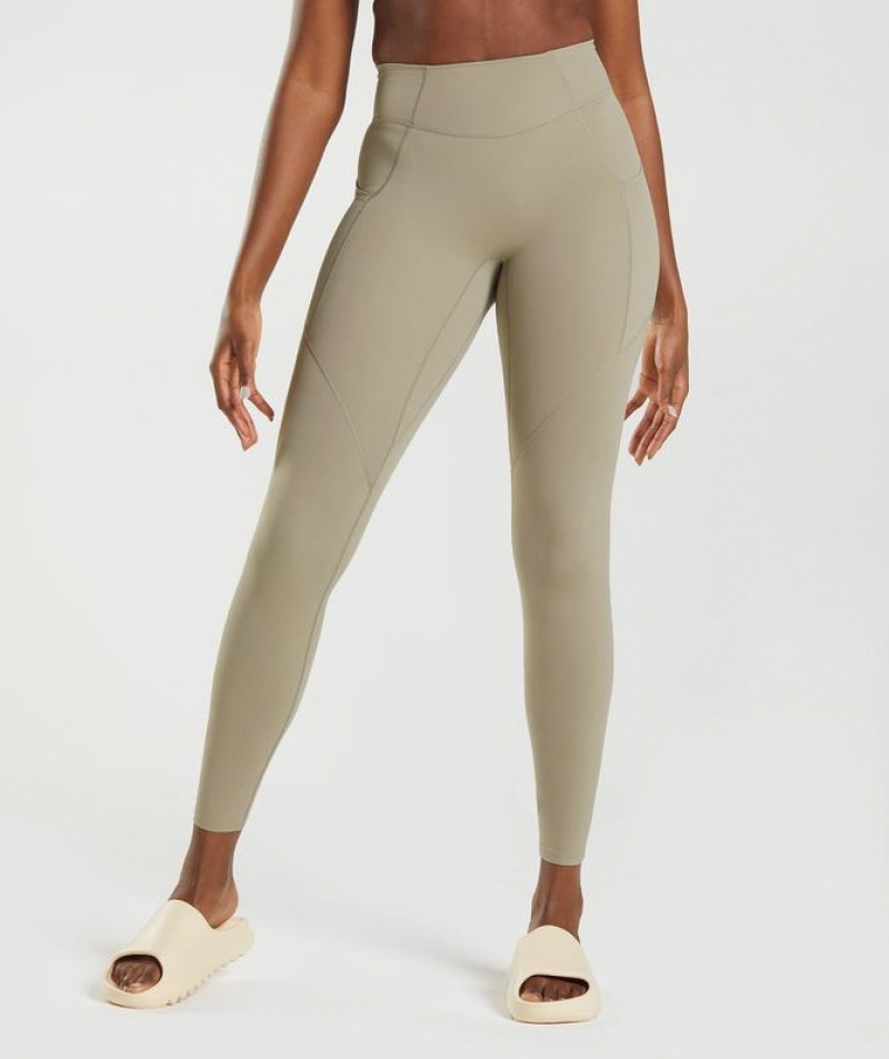 Leggins Gymshark Whitney Everyday Pocket Leggings Marrones | DZRPL4632