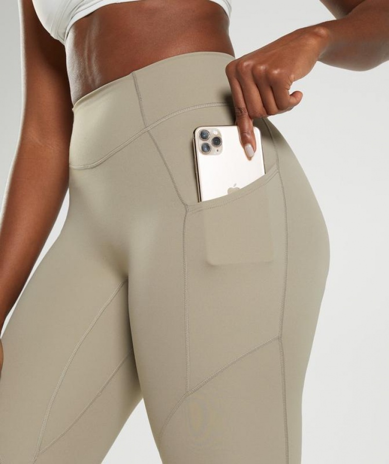 Leggins Gymshark Whitney Everyday Pocket Leggings Marrones | DZRPL4632