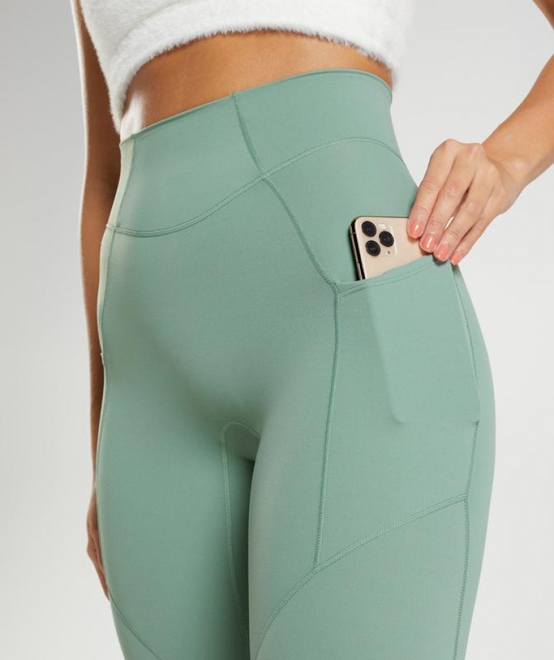 Leggins Gymshark Whitney Everyday Pocket Leggings Verde | ASLUB3790