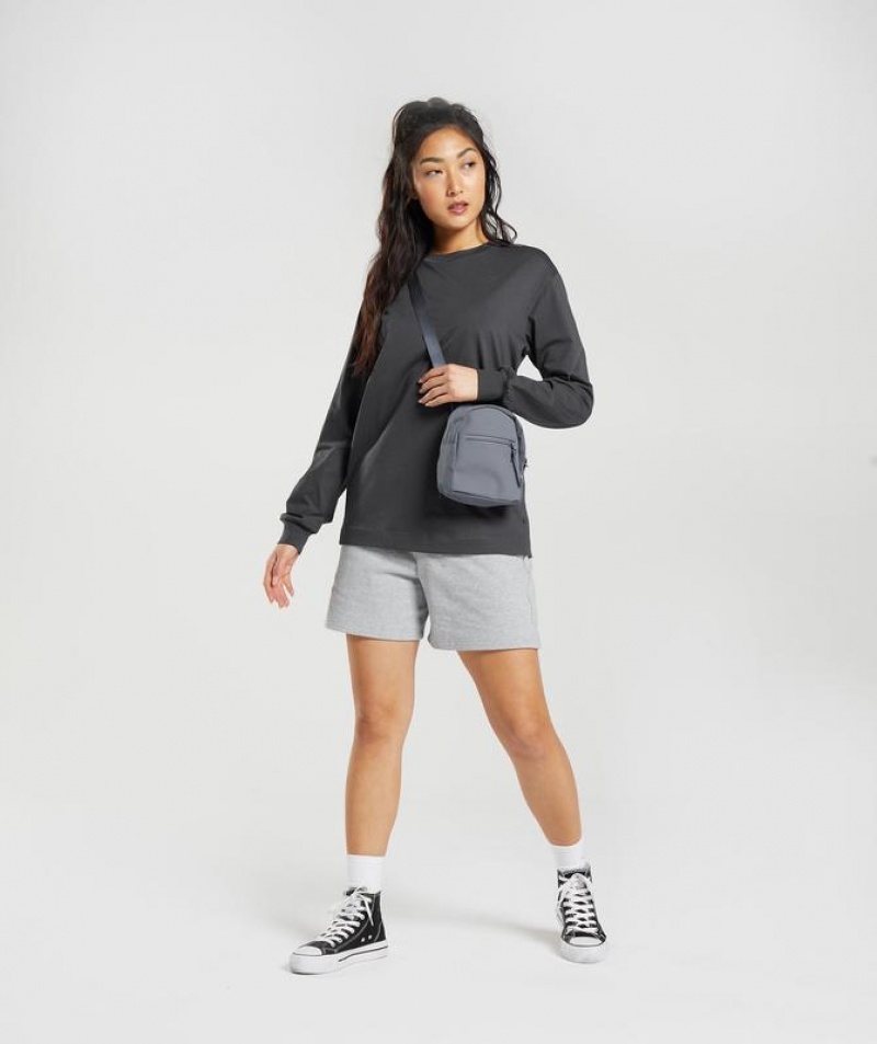 Long Sleeve Top Gymshark Algodon Oversized Long Sleeve Top Gris | CSXPA5721