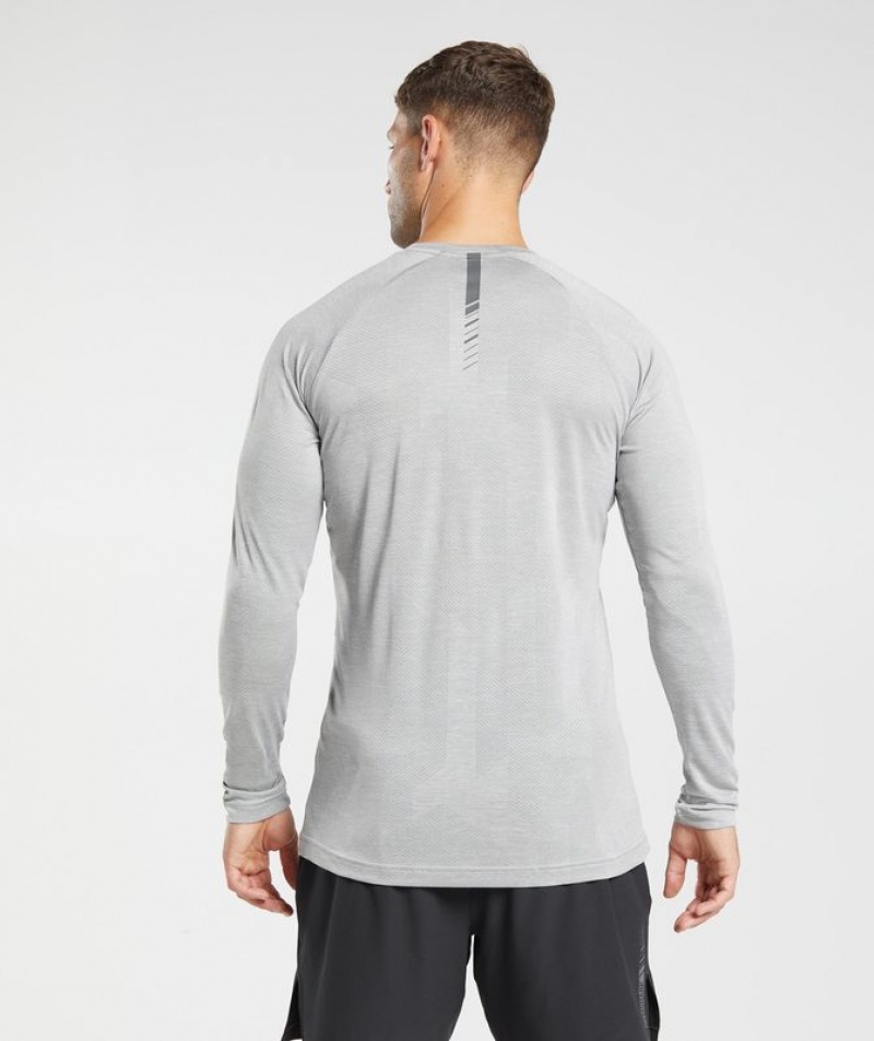 Long Sleeve Top Gymshark Apex Long Sleeve T-Shirt Verde Menta Gris | SFGEM9417