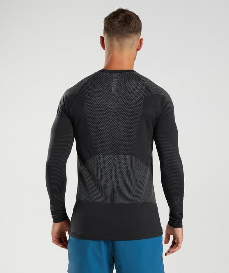 Long Sleeve Top Gymshark Apex Seamless Long Sleeve T-Shirt Gris | LBTKQ8041