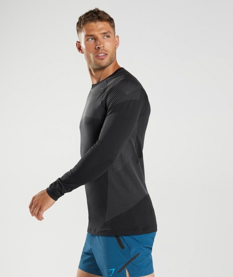 Long Sleeve Top Gymshark Apex Seamless Long Sleeve T-Shirt Gris | LBTKQ8041