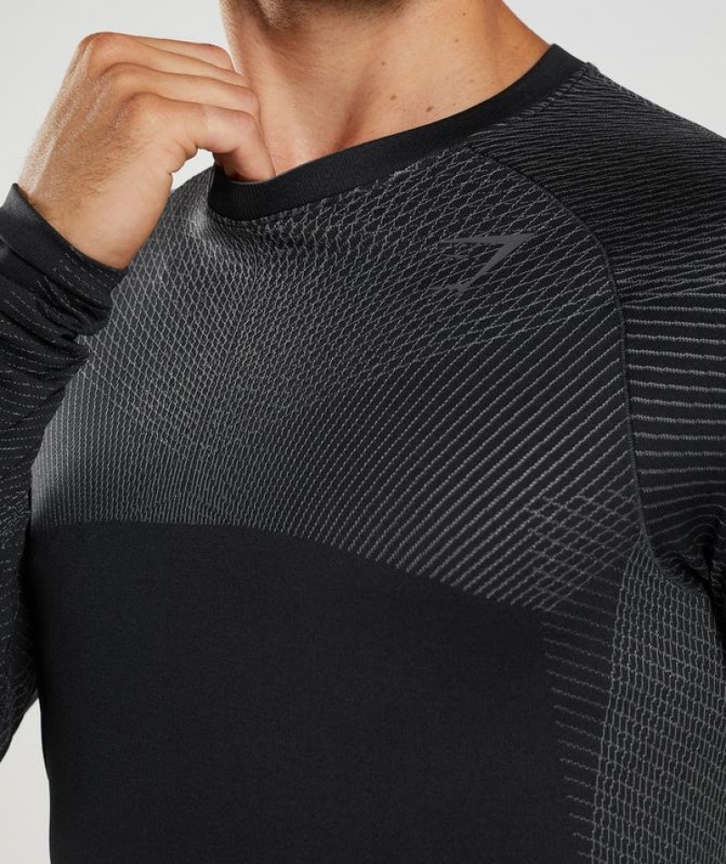 Long Sleeve Top Gymshark Apex Seamless Long Sleeve T-Shirt Gris | LBTKQ8041