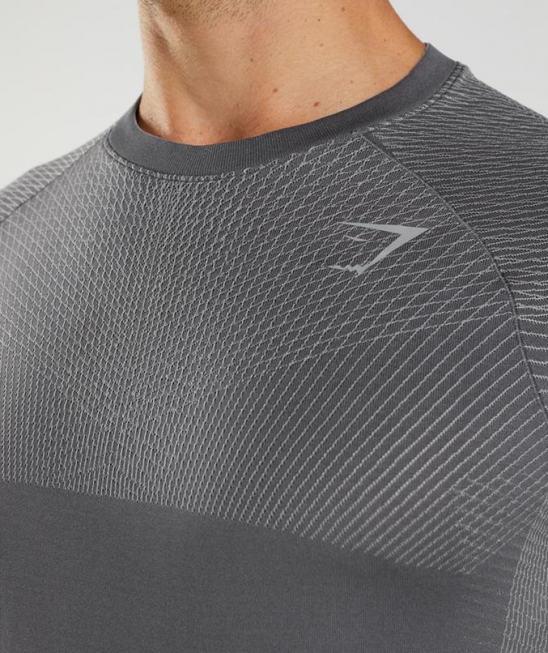 Long Sleeve Top Gymshark Apex Seamless Long Sleeve T-Shirt Gris | XCHFD6593