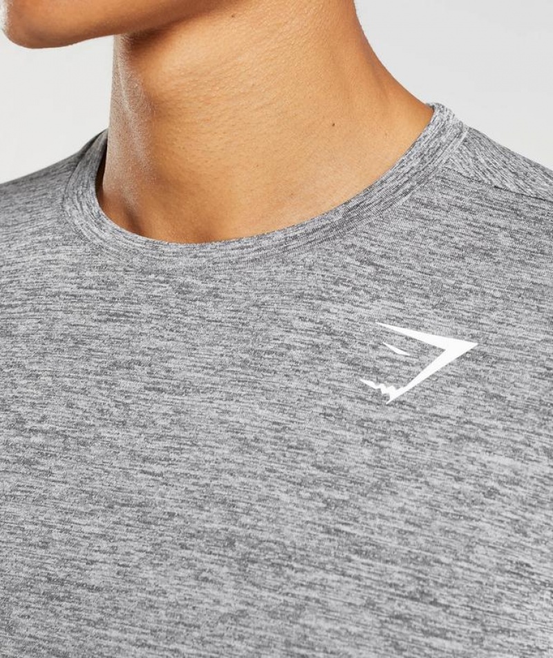 Long Sleeve Top Gymshark Arrival Long Sleeve T-Shirt Gris | GKCLV5139