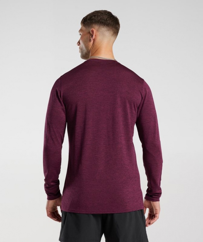 Long Sleeve Top Gymshark Arrival Marl Long Sleeve T-Shirt Marrones | TCMIV7981