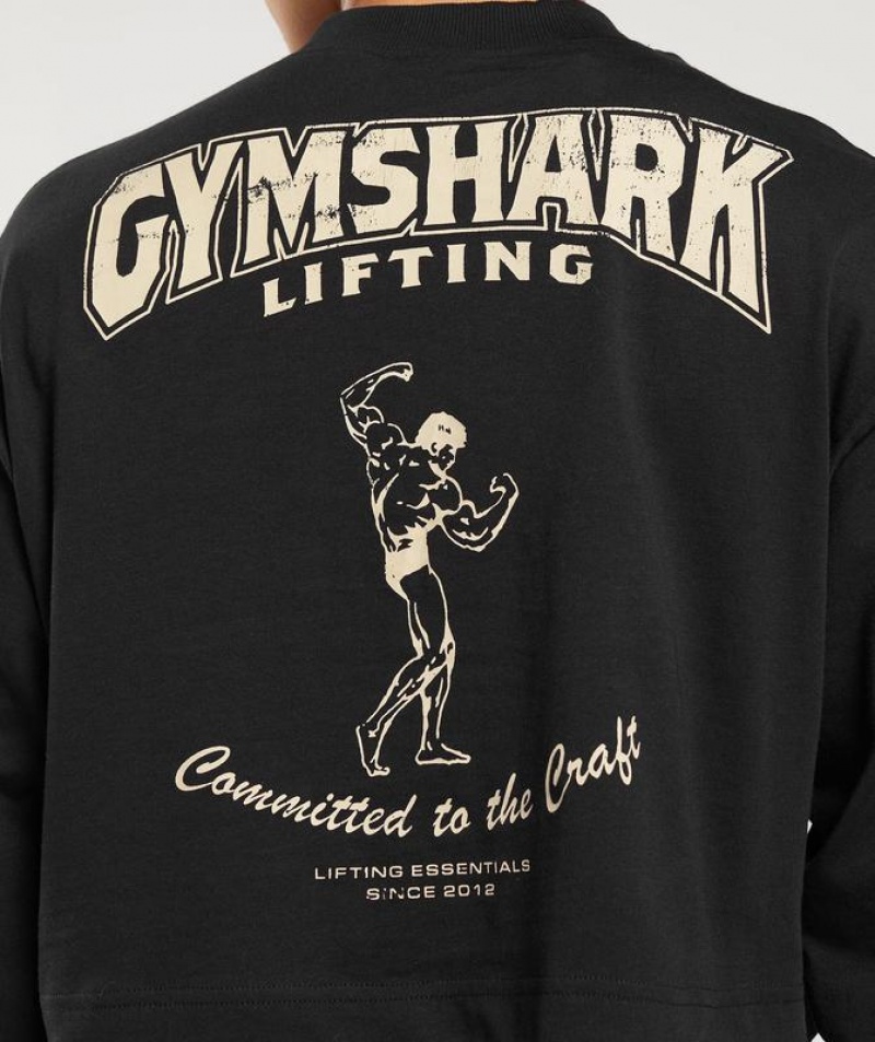 Long Sleeve Top Gymshark Committed To The Craft Long Sleeve Top Negras | OVGCK7895