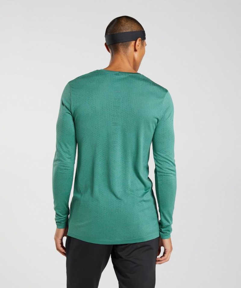 Long Sleeve Top Gymshark Deporte Seamless Long Sleeve T-Shirt Verde | FIRCV0583