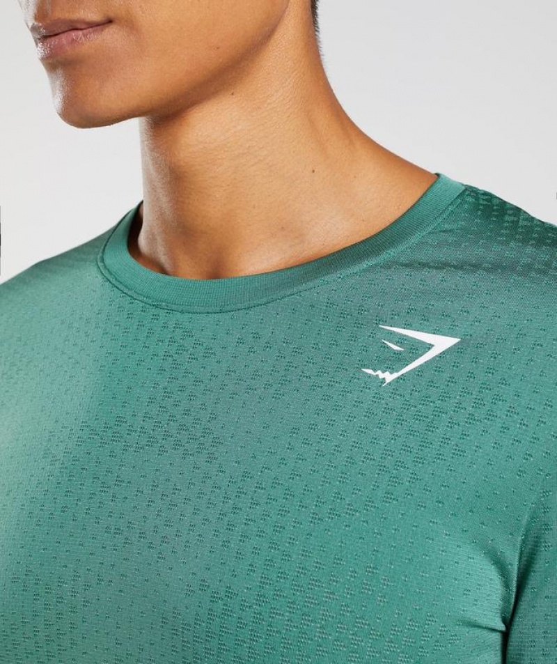 Long Sleeve Top Gymshark Deporte Seamless Long Sleeve T-Shirt Verde | FIRCV0583