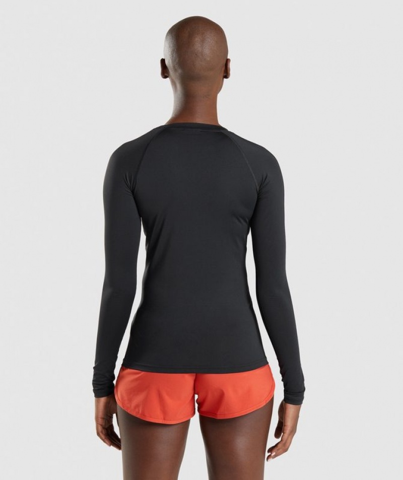 Long Sleeve Top Gymshark Entrenamiento Baselayer Long Sleeve Top Negras | BPWGH4138