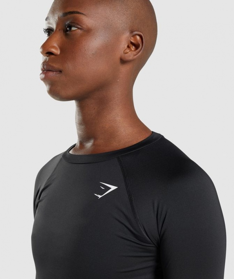 Long Sleeve Top Gymshark Entrenamiento Baselayer Long Sleeve Top Negras | BPWGH4138