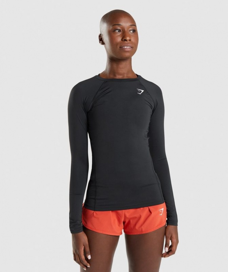 Long Sleeve Top Gymshark Entrenamiento Baselayer Long Sleeve Top Negras | BPWGH4138