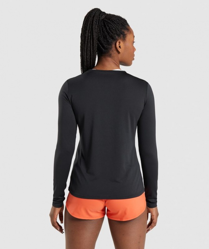 Long Sleeve Top Gymshark Entrenamiento Long Sleeve Top Negras | KRTVG2057