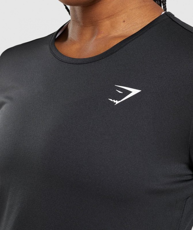 Long Sleeve Top Gymshark Entrenamiento Long Sleeve Top Negras | KRTVG2057