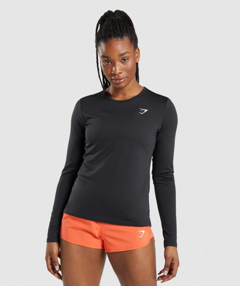 Long Sleeve Top Gymshark Entrenamiento Long Sleeve Top Negras | KRTVG2057