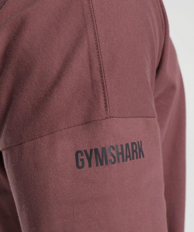 Long Sleeve Top Gymshark GS x David Laid Oversized Long Sleeve T-Shirt Marrones | NYRMJ4931