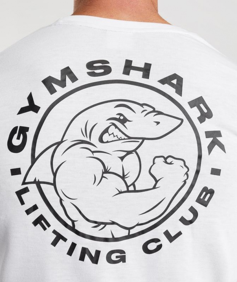 Long Sleeve Top Gymshark Legacy Long Sleeve T-Shirt Blancas | PVCZW3289