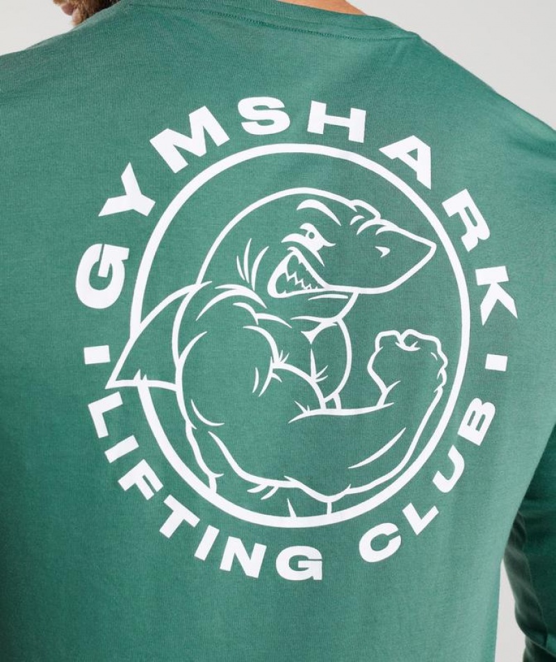 Long Sleeve Top Gymshark Legacy Long Sleeve T-Shirt Verde | ERFTL7156