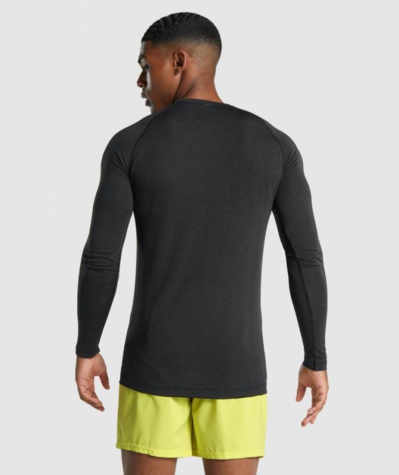 Long Sleeve Top Gymshark Vital Light Seamless Long Sleeve T-Shirt Negras | GJHKW8071