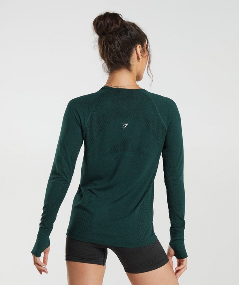 Long Sleeve Top Gymshark Vital Seamless 2.0 Light Long Sleeve Top Verde Menta | WGHDS8019