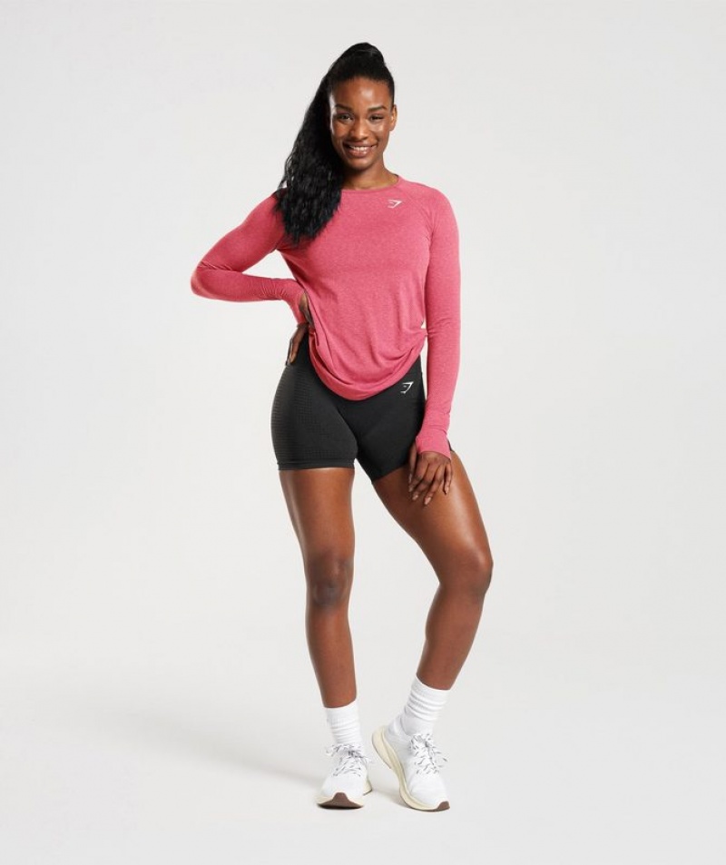 Long Sleeve Top Gymshark Vital Seamless 2.0 Light Long Sleeve Top Fucsia | YWSMC4318