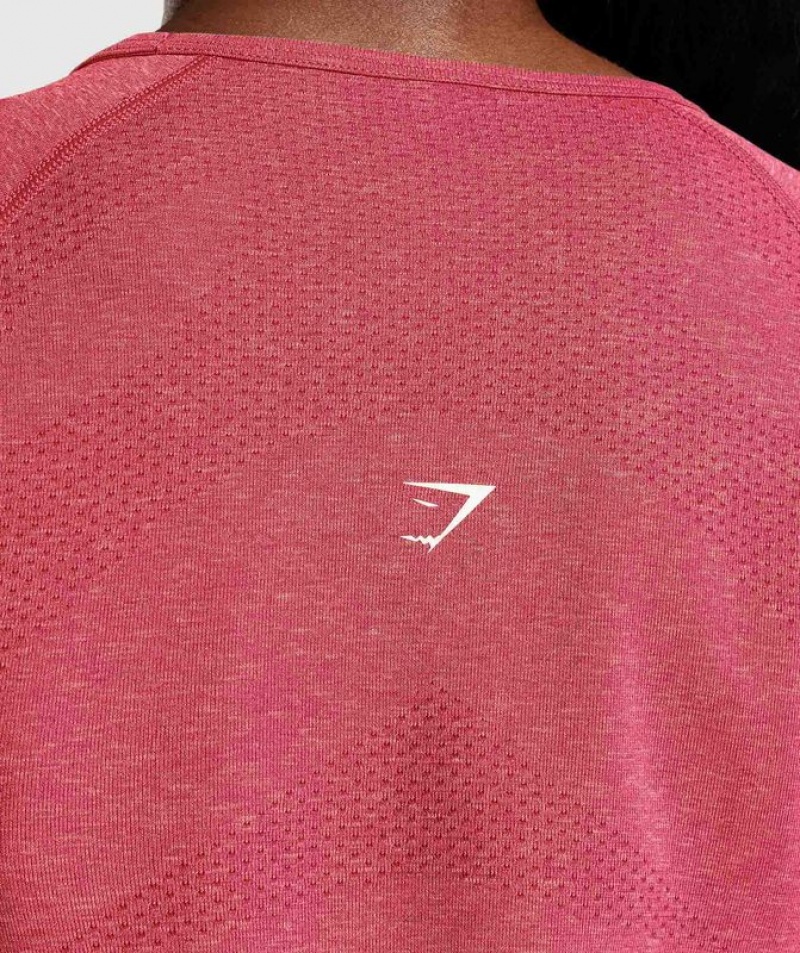 Long Sleeve Top Gymshark Vital Seamless 2.0 Light Long Sleeve Top Fucsia | YWSMC4318