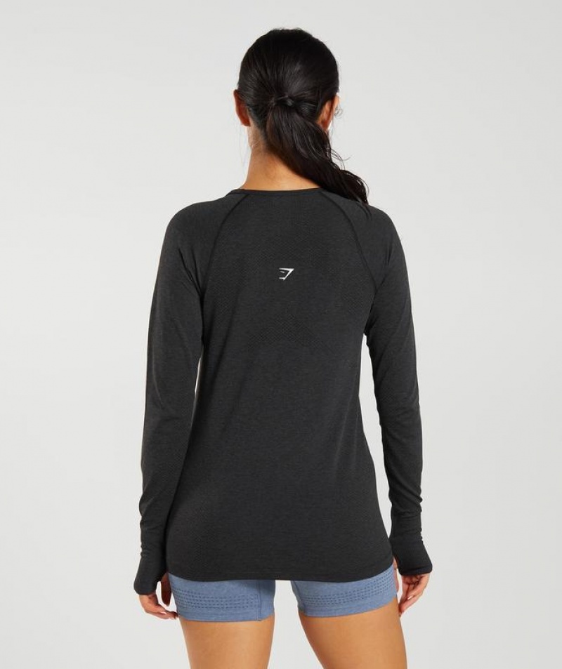 Long Sleeve Top Gymshark Vital Seamless 2.0 Light Long Sleeve Top Negras | HJPEI2601