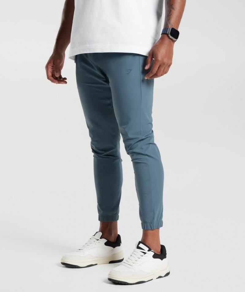 Pantalon Gymshark Studio Joggers Denim Teal | EBMAW6802