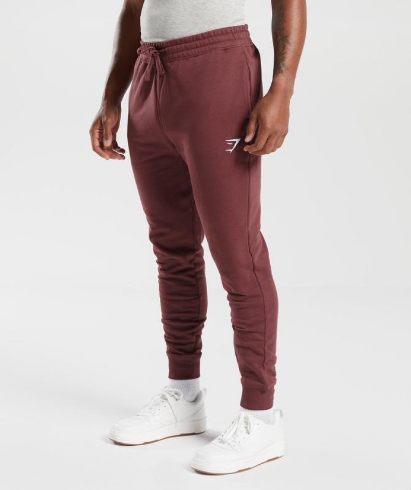 Pantalon Jogger Gymshark Crest Joggers Burdeos | WNJQK1264