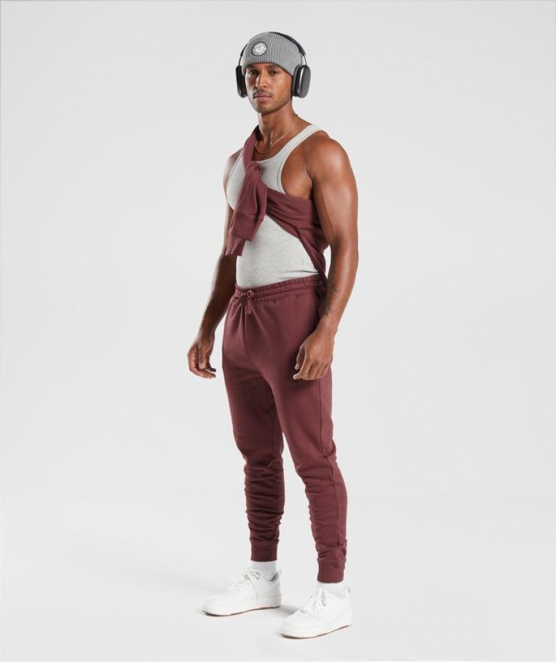 Pantalon Jogger Gymshark Crest Joggers Burdeos | WNJQK1264