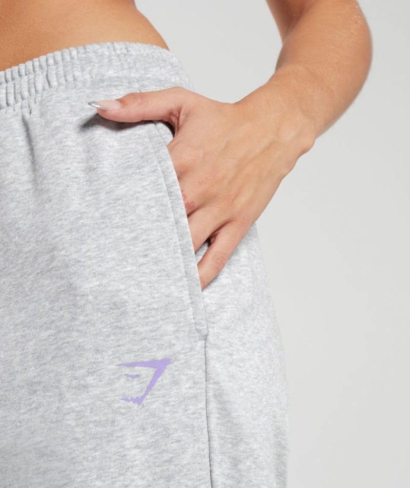 Pantalones Gymshark Cherub Estampadas Joggers Gris Claro | CJBST3405