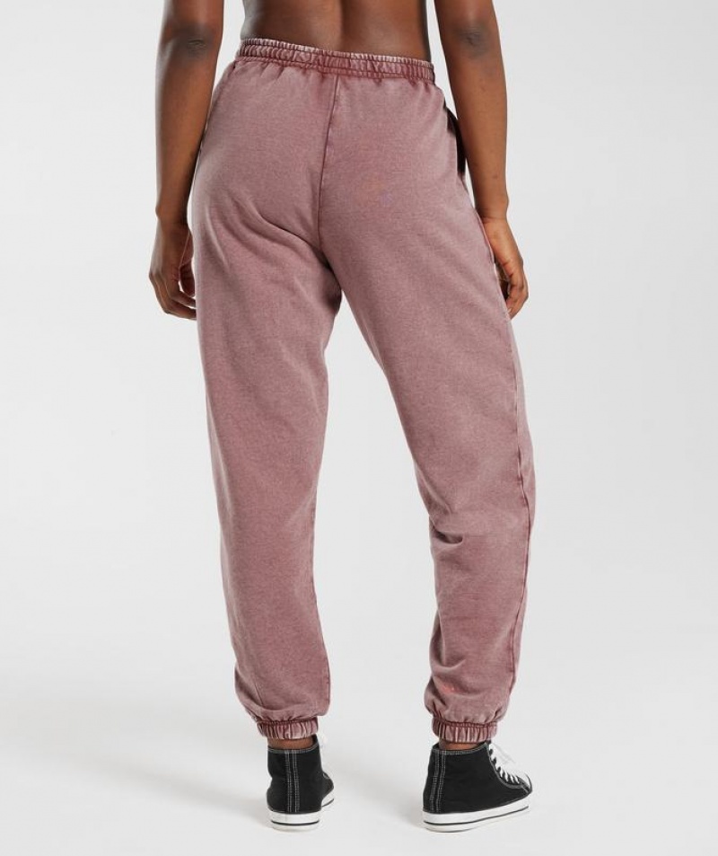 Pantalones Gymshark Collegiate Joggers Burdeos | JYBDM8163