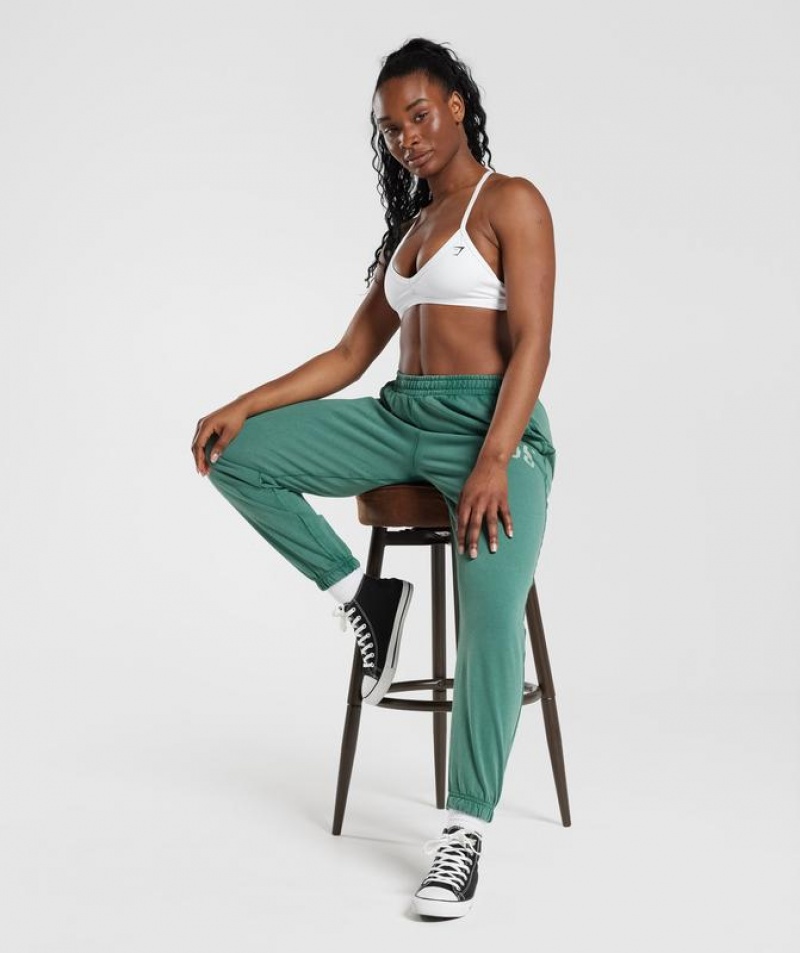 Pantalones Gymshark Collegiate Joggers Ink Teal | GRKMQ6143