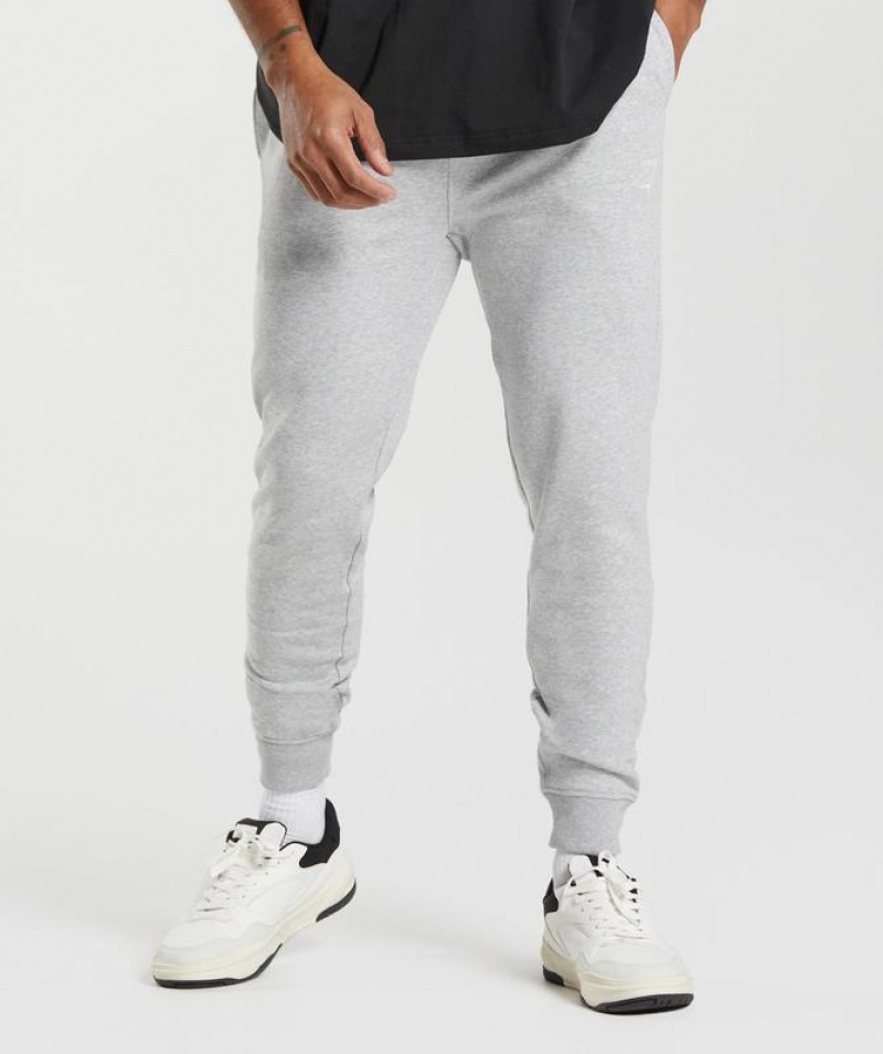 Pantalones Gymshark Crest Joggers Gris Claro | LIUYW0369