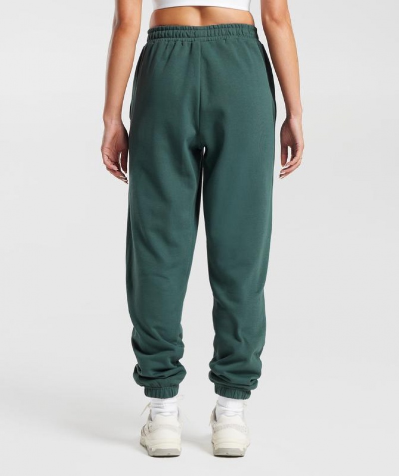 Pantalones Gymshark Entrenamiento Fleece Joggers Verde | LQWEU2360