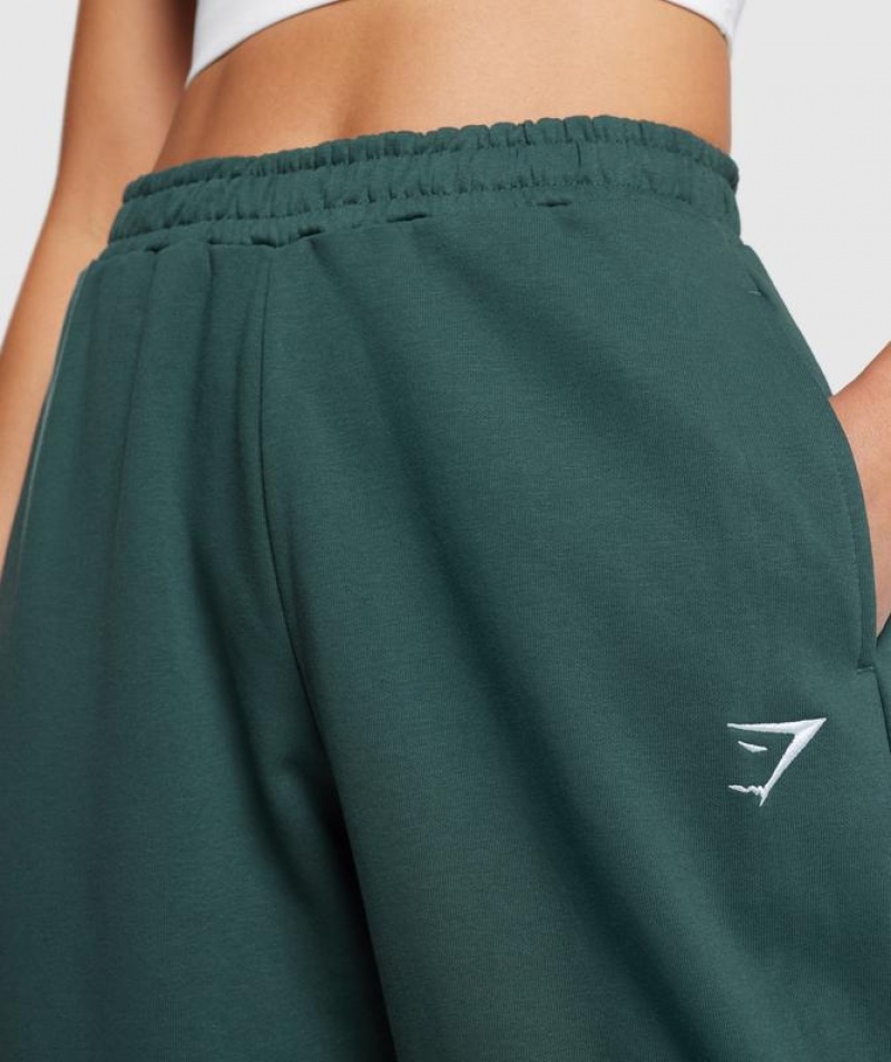 Pantalones Gymshark Entrenamiento Fleece Joggers Verde | LQWEU2360