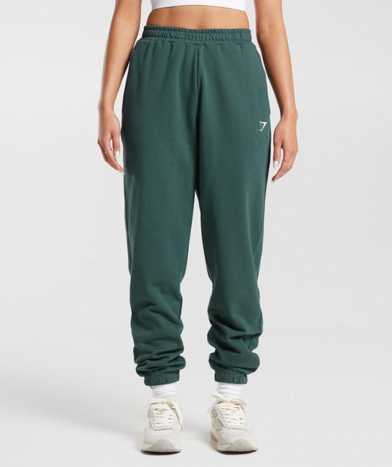 Pantalones Gymshark Entrenamiento Fleece Joggers Verde | LQWEU2360