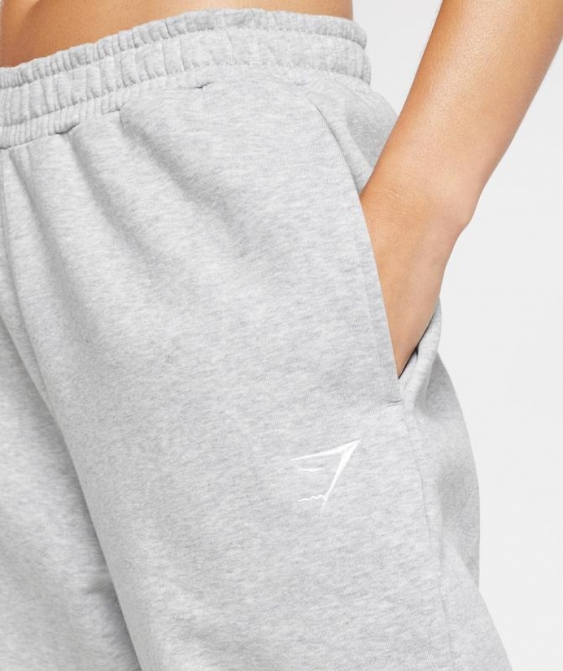 Pantalones Gymshark Entrenamiento Fleece Joggers Gris Claro | TIWFY8347