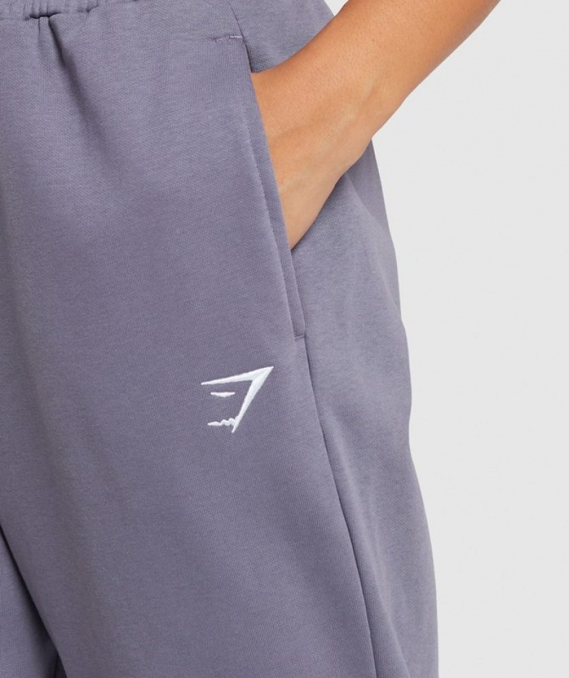 Pantalones Gymshark Entrenamiento Fleece Joggers Moradas | EYAZM9287