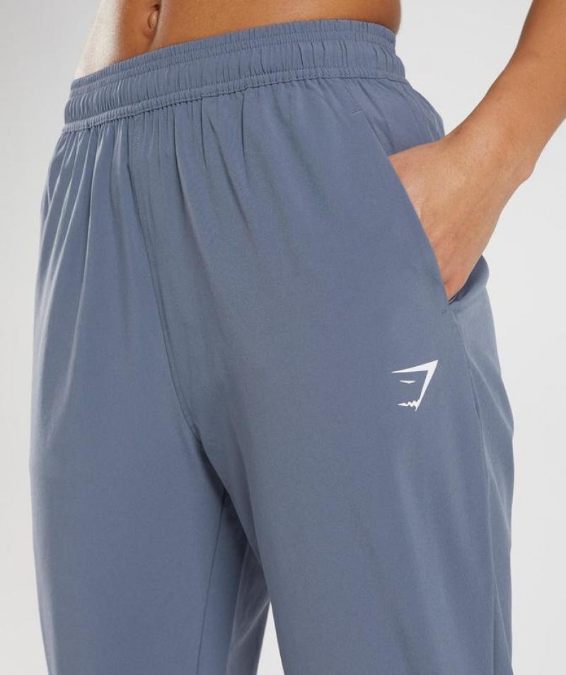 Pantalones Gymshark Entrenamiento Woven Joggers Azules | JAGCE7406