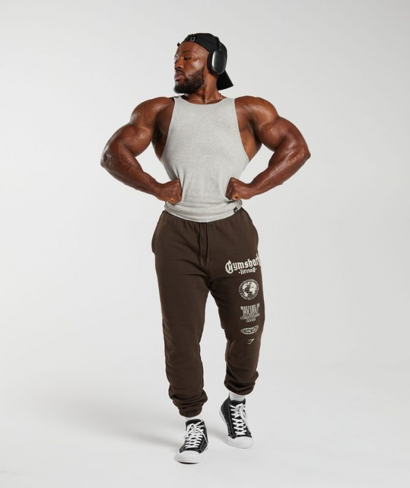 Pantalones Gymshark Global Lifting Oversized Pants Marrones | ZVIGP7645