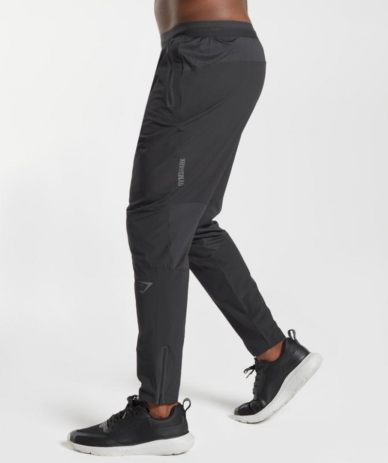 Pantalones Gymshark Híbrido Woven Joggers Negras | HTOFI2901