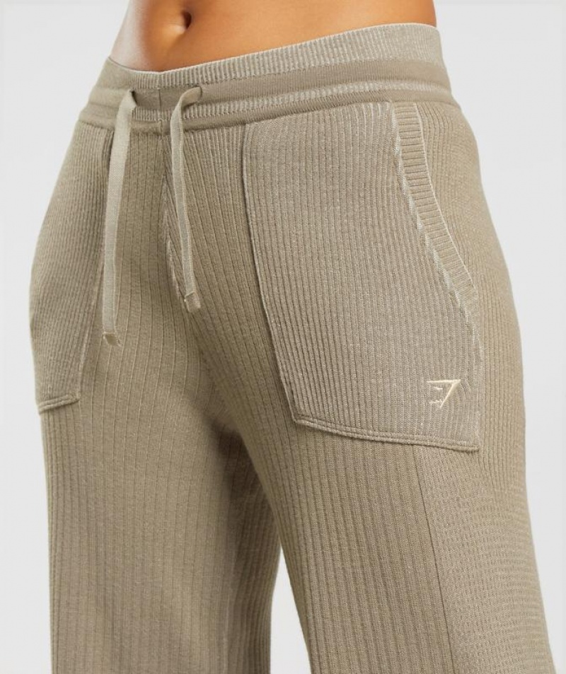 Pantalones Gymshark Pause Knitwear Pants Gris | RVGLM7851