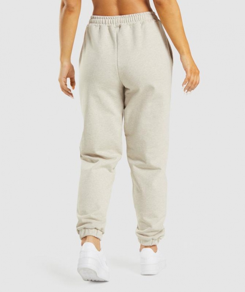 Pantalones Gymshark Rest Day Sweats Joggers Beige | LRQUD3248