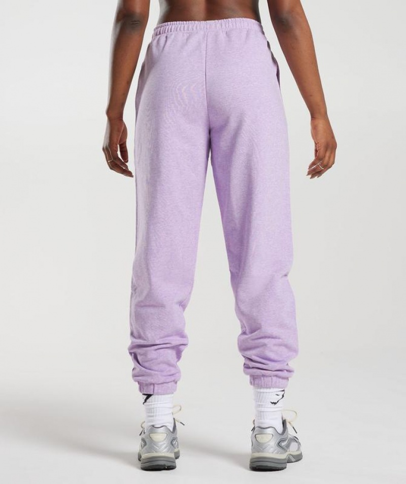 Pantalones Gymshark Rest Day Sweats Joggers Aura Lilac Marl | CVMHT9824