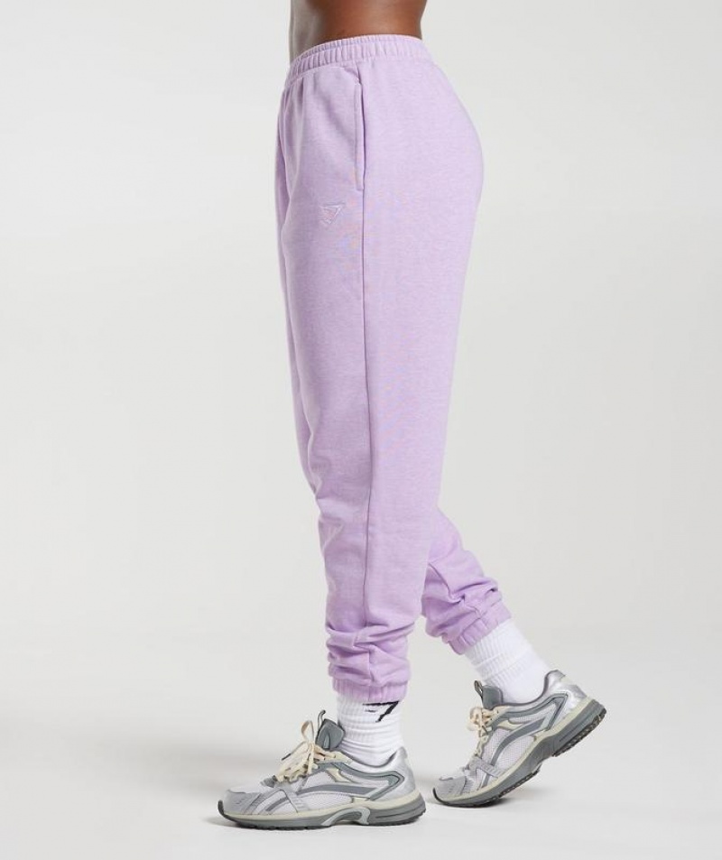 Pantalones Gymshark Rest Day Sweats Joggers Aura Lilac Marl | CVMHT9824