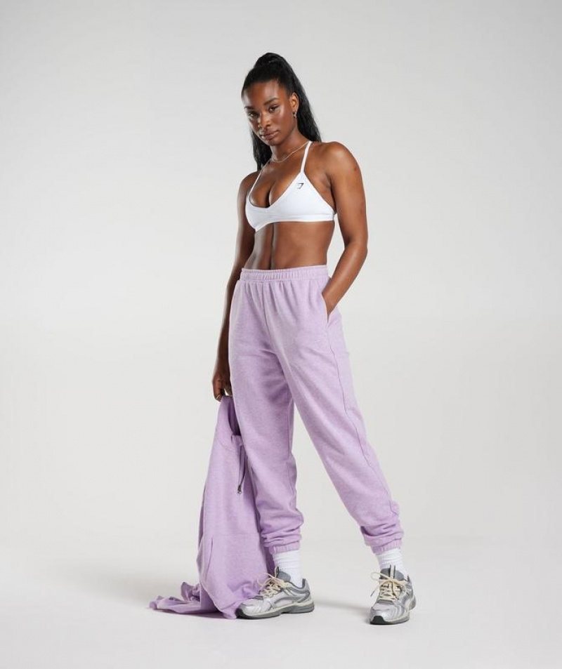 Pantalones Gymshark Rest Day Sweats Joggers Aura Lilac Marl | CVMHT9824