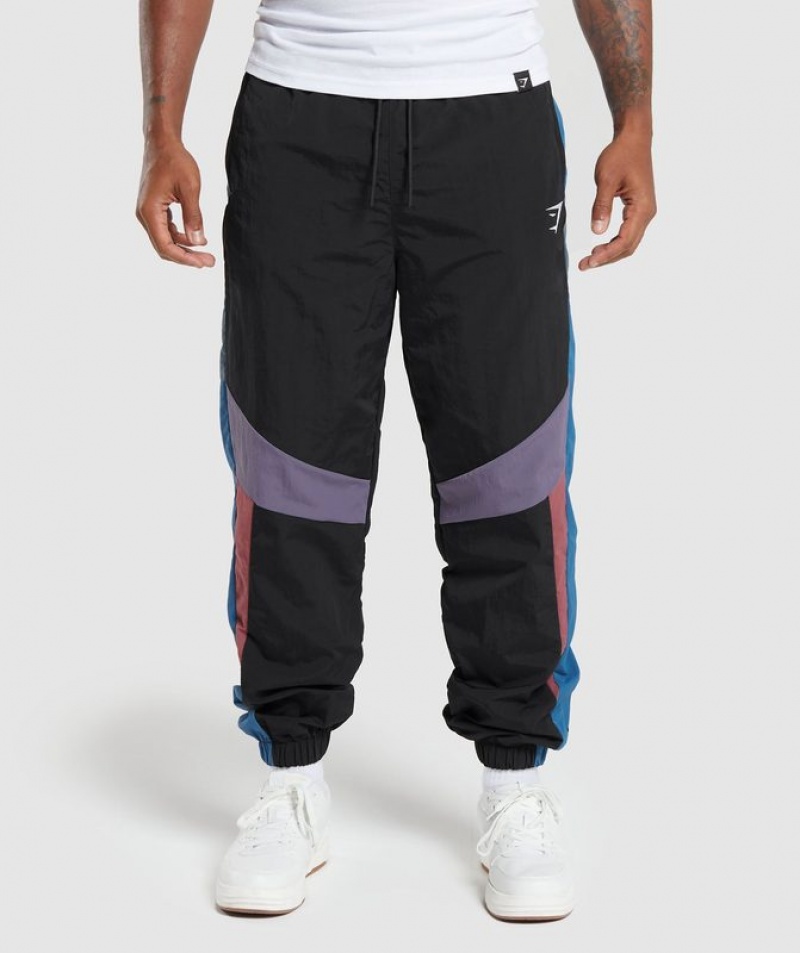 Pantalones Gymshark Retro Pista Pants Negras | INBZO3406