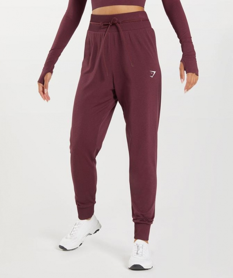 Pantalones Gymshark Vital Seamless 2.0 Joggers Burdeos | KZAJV1869